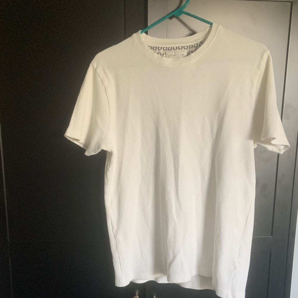 Denim & Flower White Men's Dress Shirt